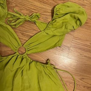 Lime Green Babydoll Dress